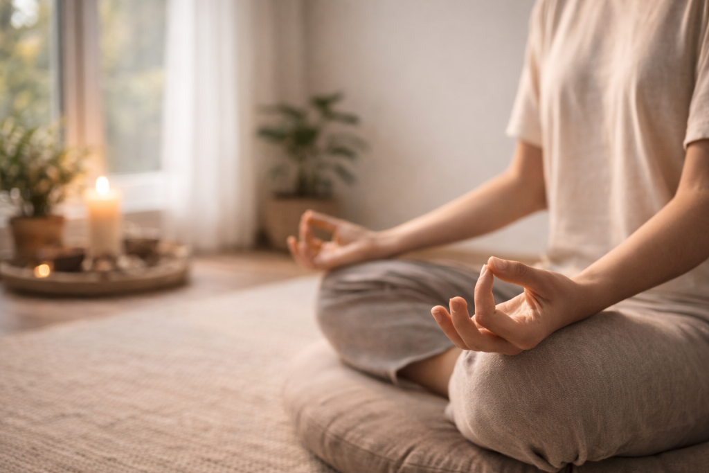 prática diária de meditação em casa